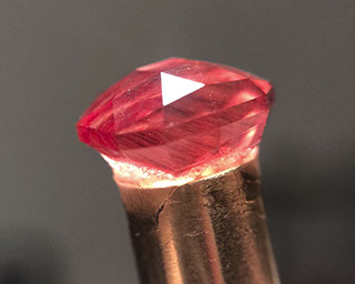 3.00 ct Deep Red Oregon Sunstone with Medium Schiller, rough from Northern Lights mine.