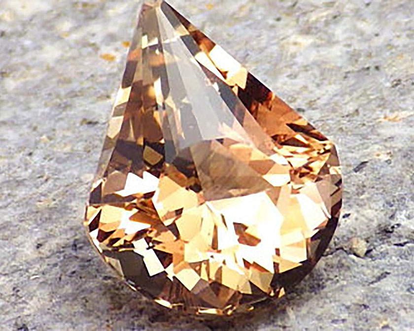 Oregon sunstone - peach-copper color