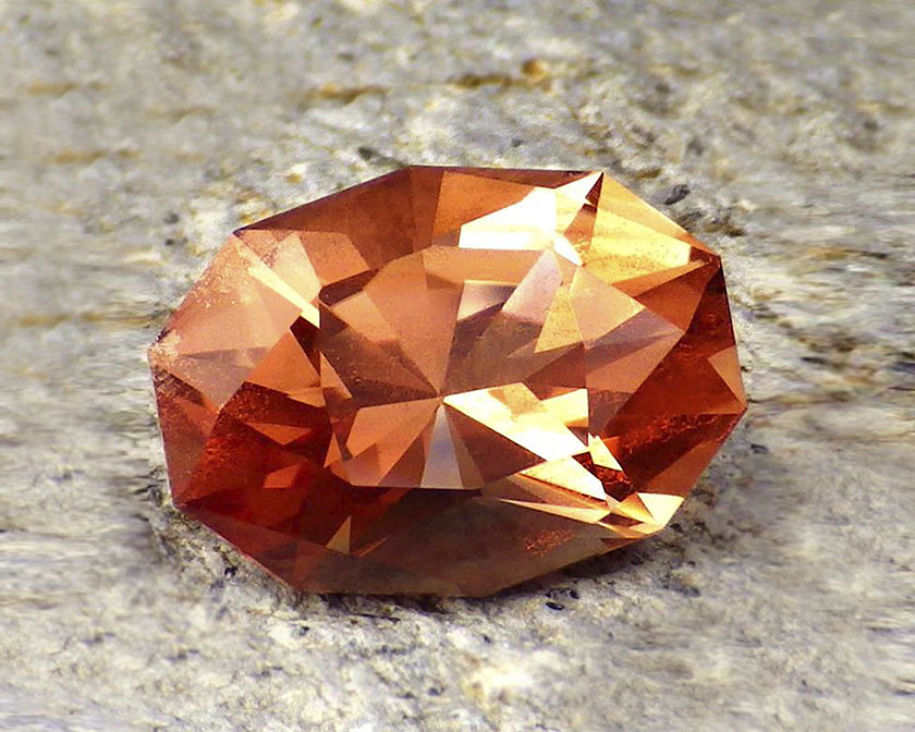 Flawless 5.38 ct Padparadscha Pink-Orange Oregon Sunstone from PANA Mine, 2017 Production