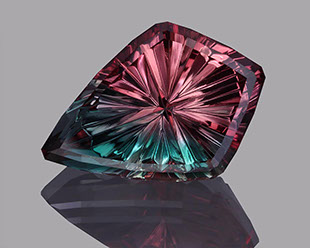 12.49 ct bi-color cuprian Oregon Sunstone